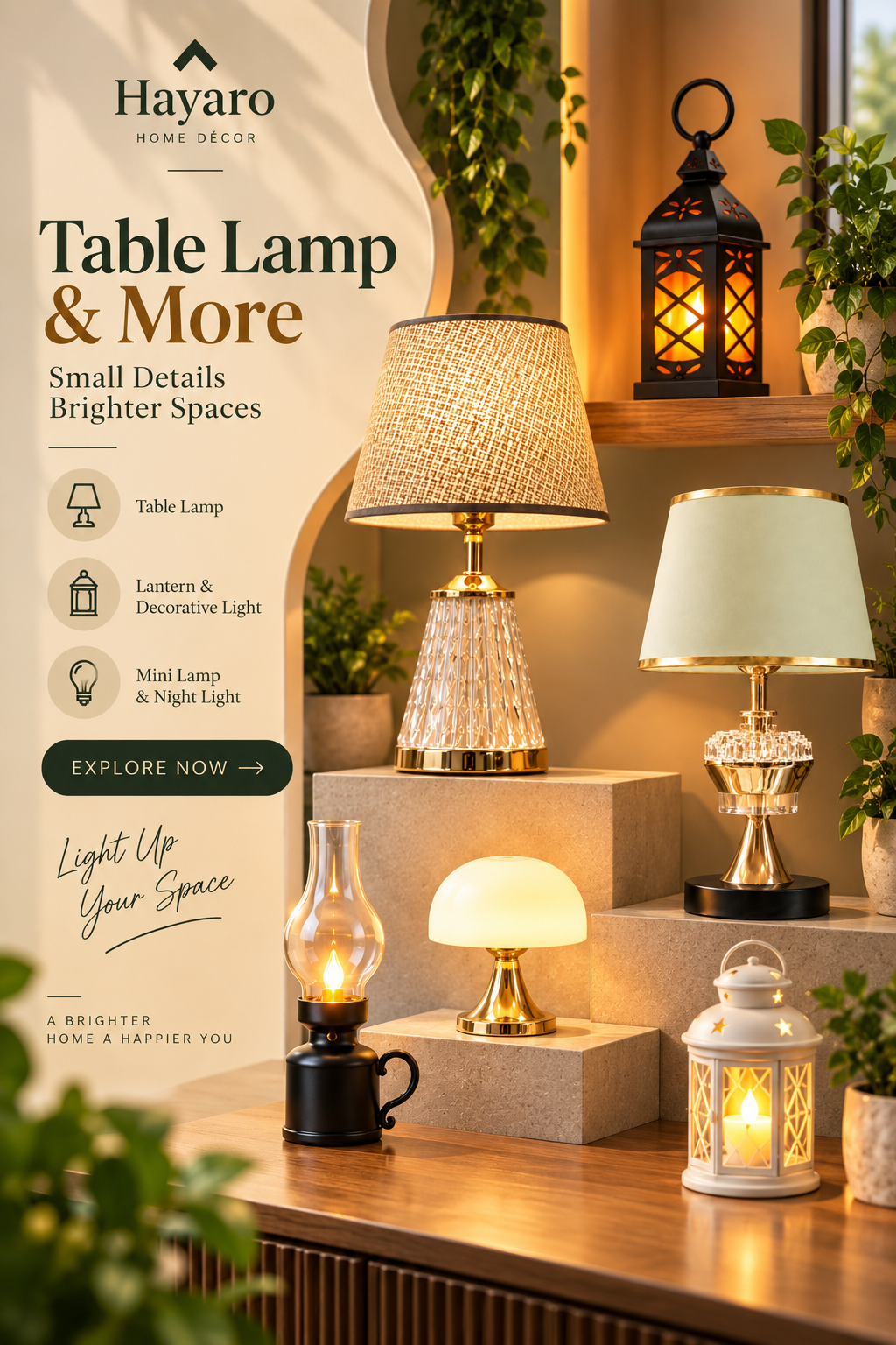 Purple Glow Table Lamp