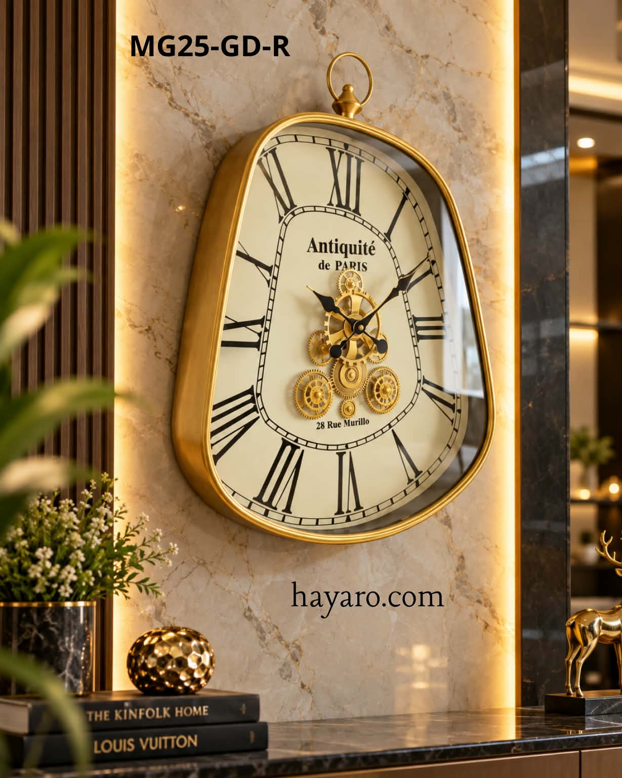 Mechanical wall clock MG25-GD-R