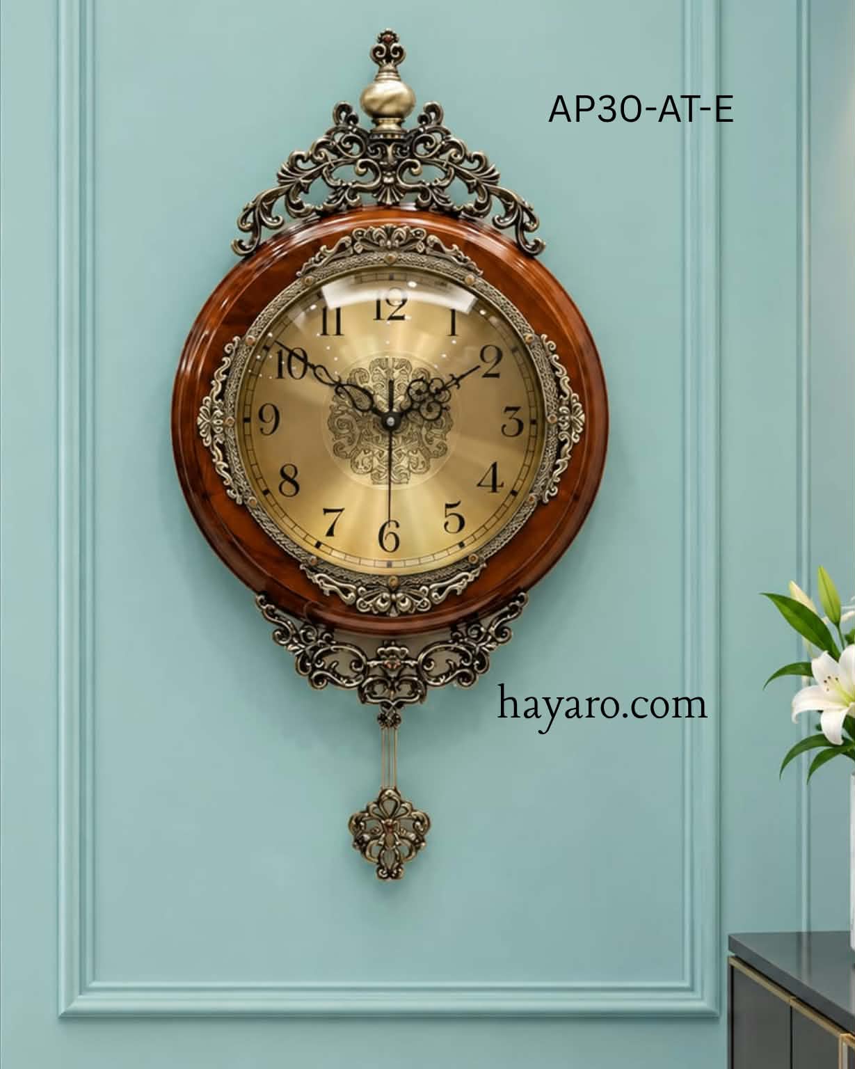 Hayaro Antique Luxury Pendulum Wall Clock AP30-AT-E